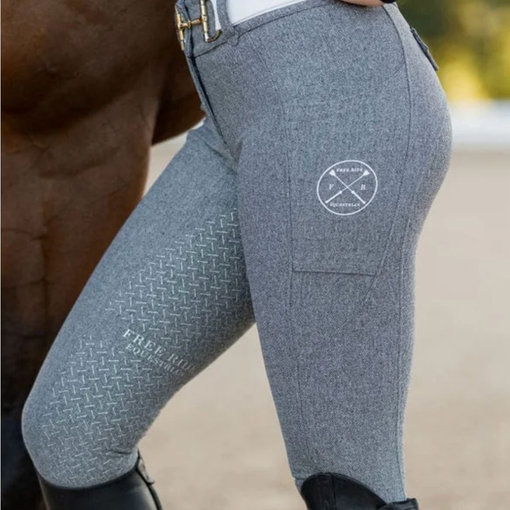 NWT free ride equestrian gray tweed hybrid XS